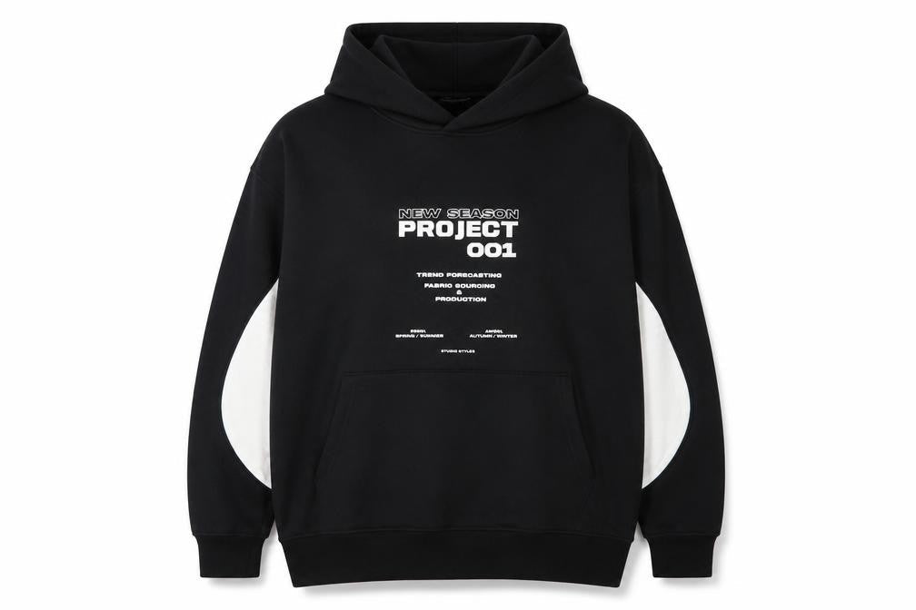PrettyLittleThing Women’s Black UK 12 Pullover Hoodie Graphic Print