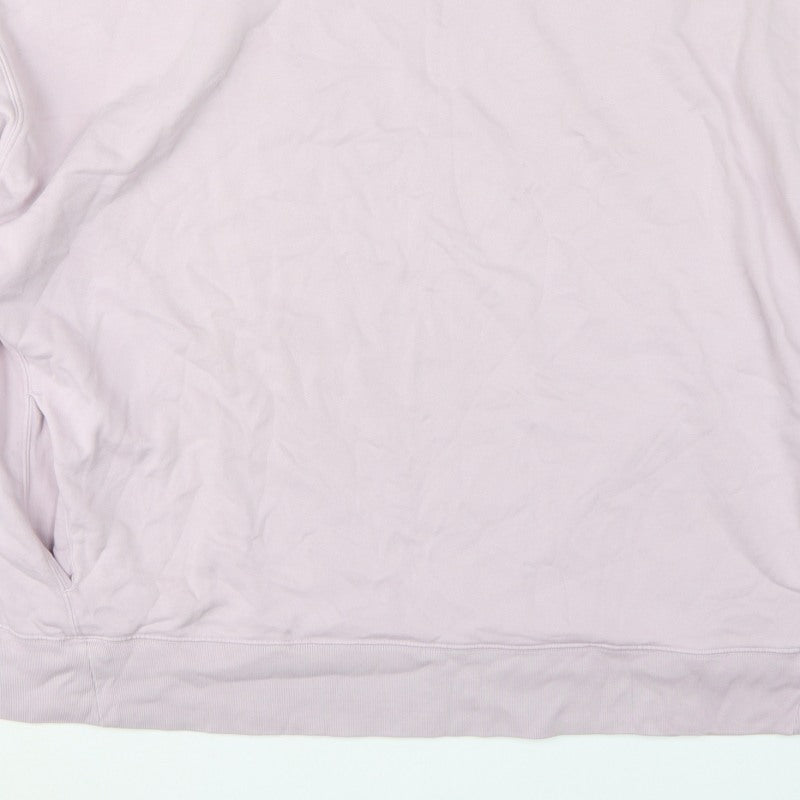GAP Women Pink XL Oversized Cowl Neck Pullover Sweatshirt Pockets