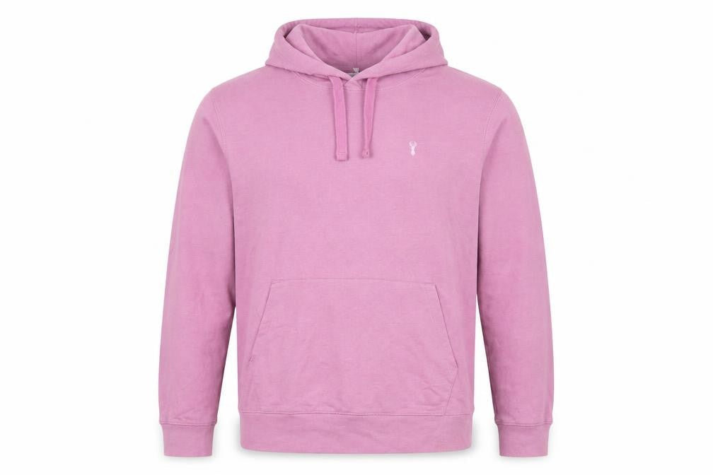 Next Men’s Pink M Pullover Hoodie Logo Cotton Blend Pockets