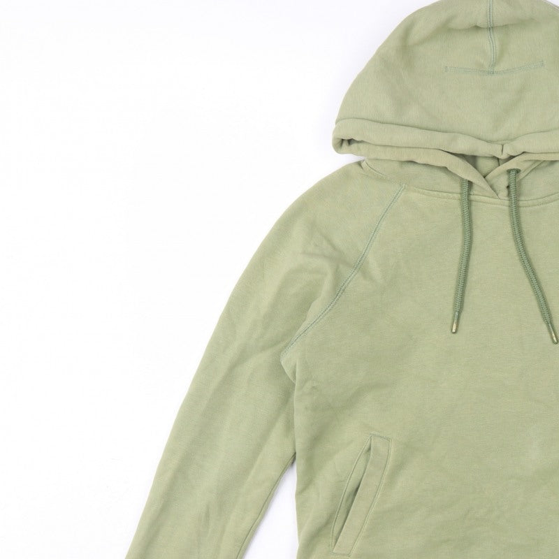 Jack Wills Women Green UK 10 Pullover Hoodie Logo Fleece