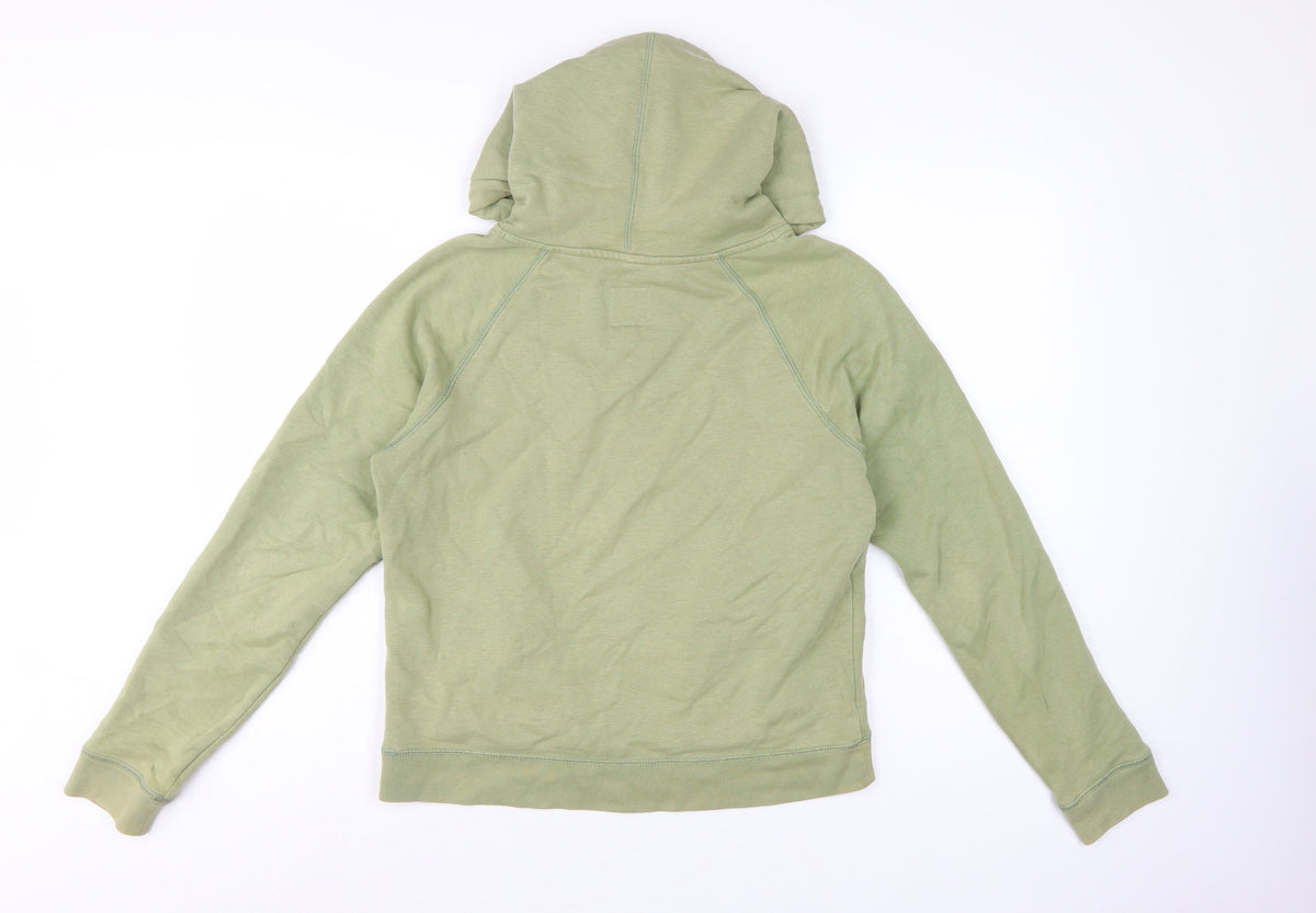 Jack Wills Women Green UK 10 Pullover Hoodie Logo Fleece