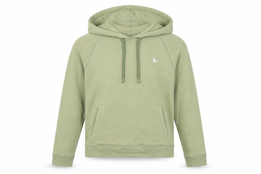 Jack Wills Women Green UK 10 Pullover Hoodie Logo Fleece