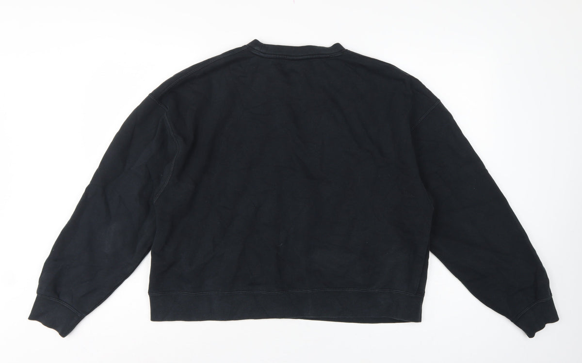 Jordan Women’s Black S Loose Fit Logo Crewneck Pullover Sweatshirt