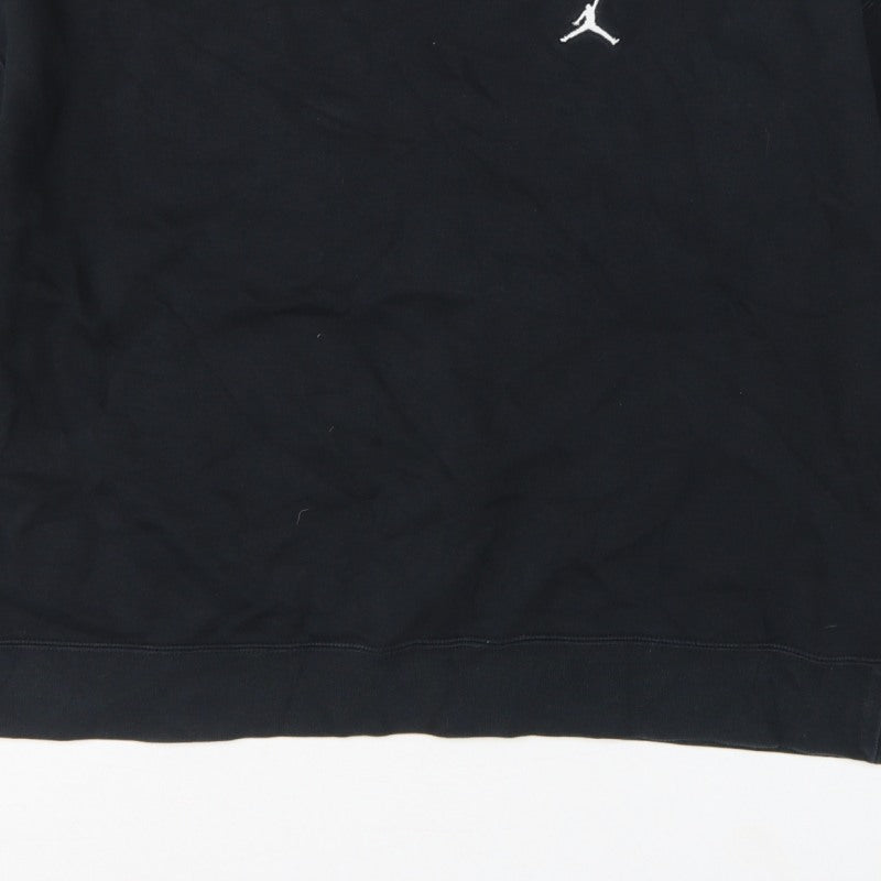 Jordan Women’s Black S Loose Fit Logo Crewneck Pullover Sweatshirt