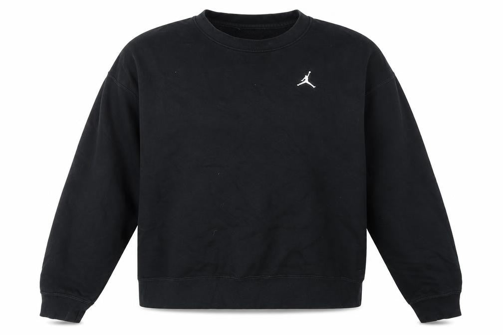 Jordan Women’s Black S Loose Fit Logo Crewneck Pullover Sweatshirt