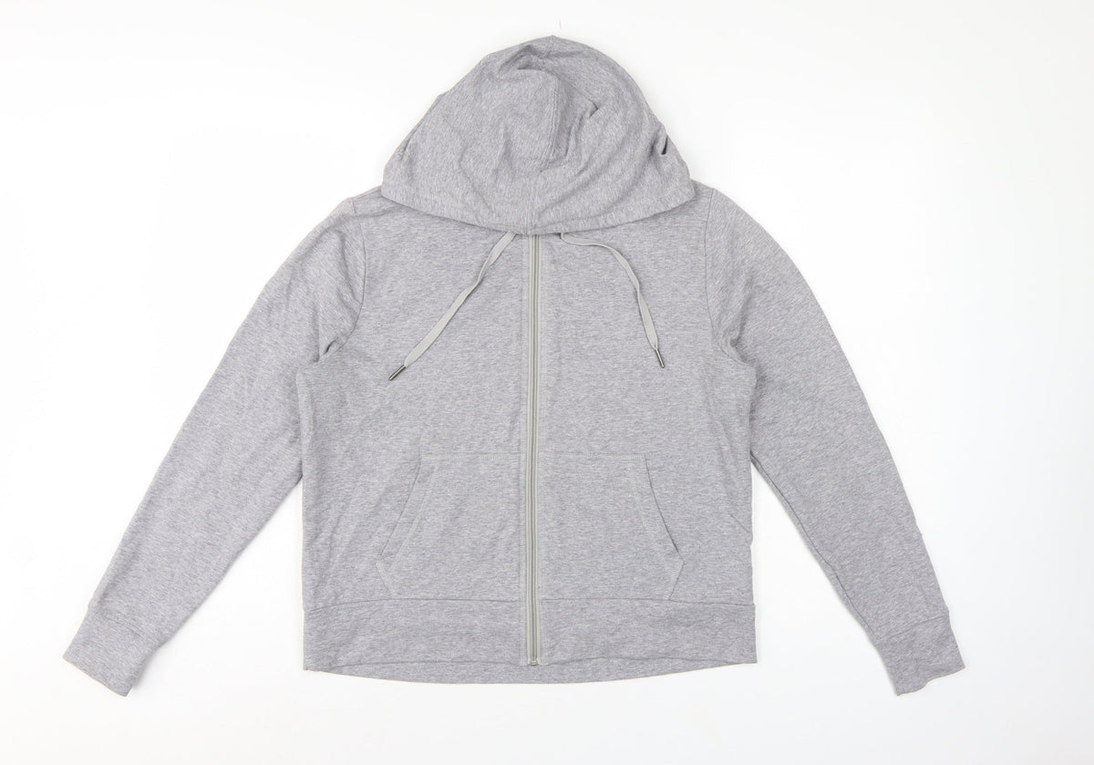M&S Women’s Grey UK 12 Full Zip Hooded Fleece Hoodie