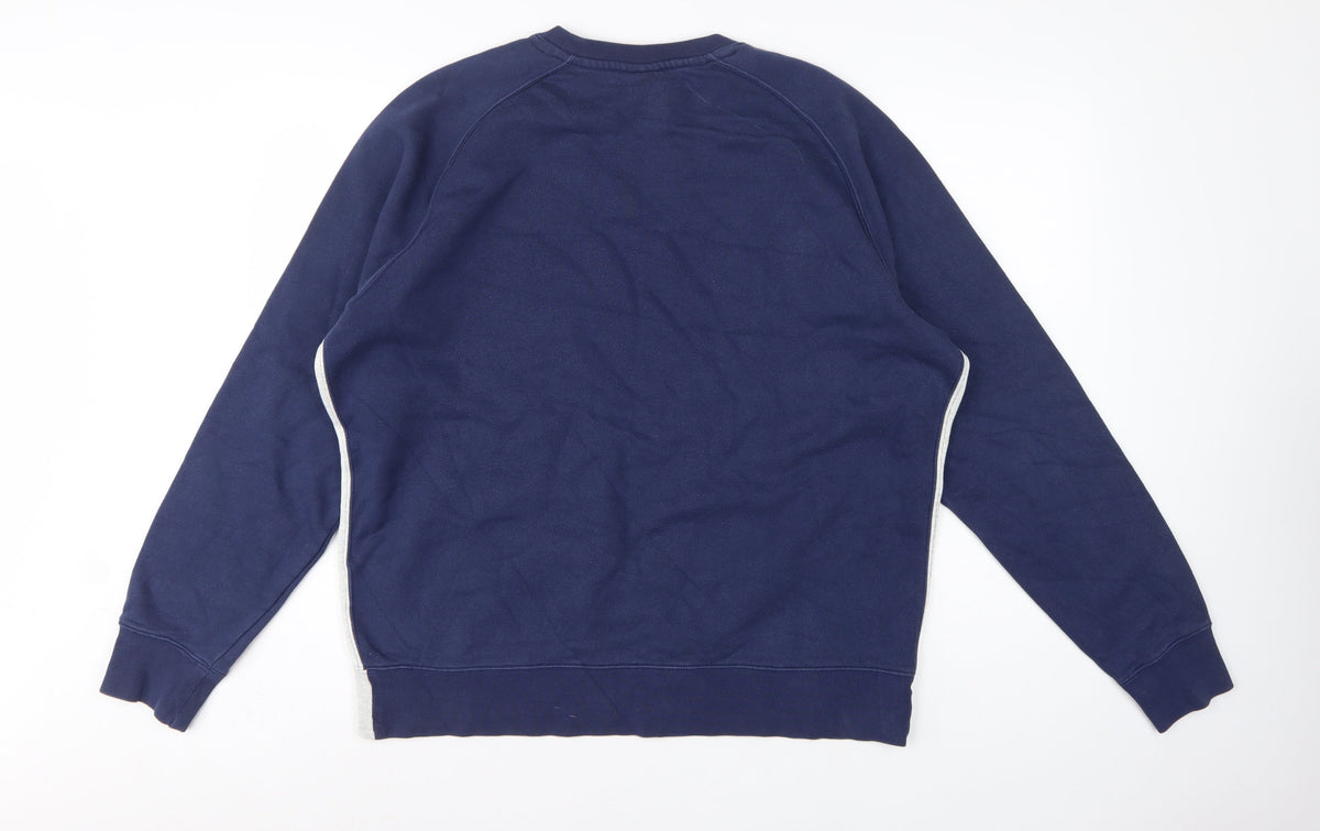 Nike Air Men’s XL Grey Navy Embroidered Logo Crew Neck Sweatshirt