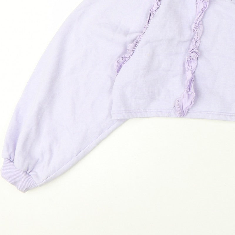 Minga London Women's Lilac XS/S Ruffle Cropped Sweatshirt Eternal Love