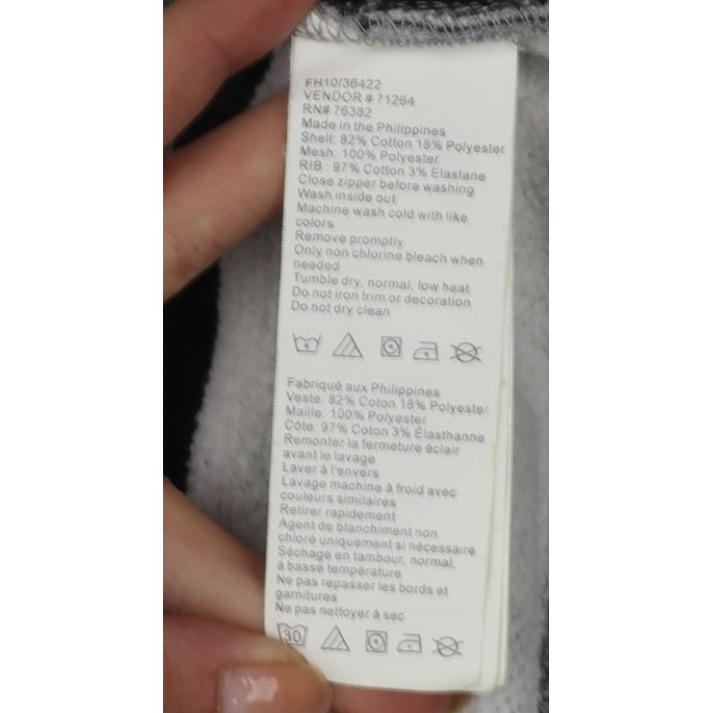 Timberland Men’s Grey L Full Zip Logo Graphic Hoodie Fleece