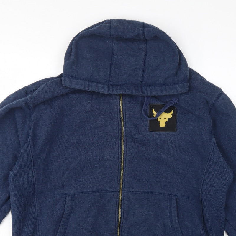 Additional view of Under Armour Men’s Blue L Project Rock Full Zip Hoodie USA Flag