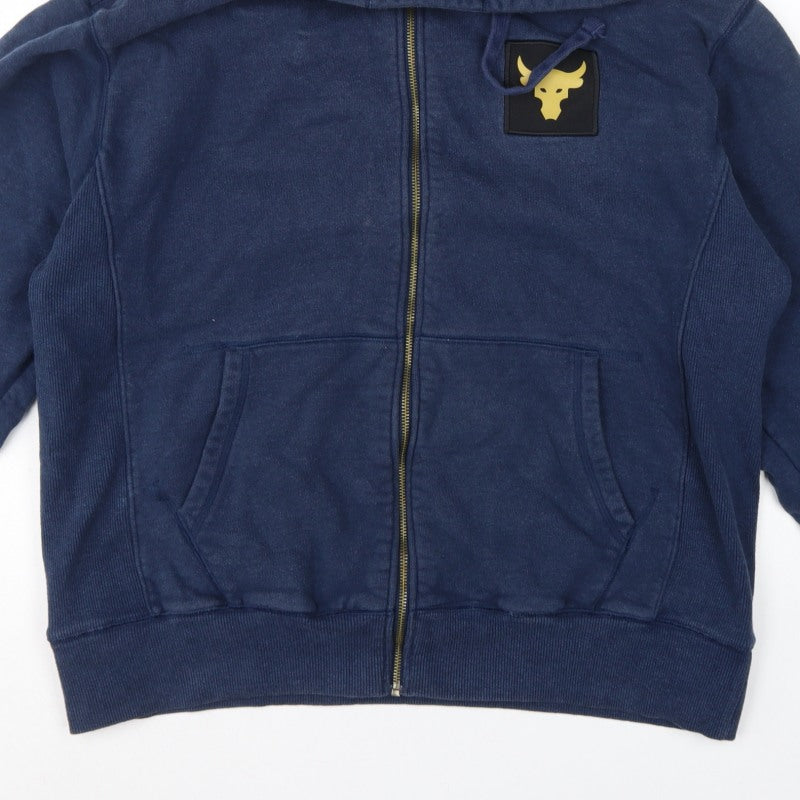 Additional view of Under Armour Men’s Blue L Project Rock Full Zip Hoodie USA Flag