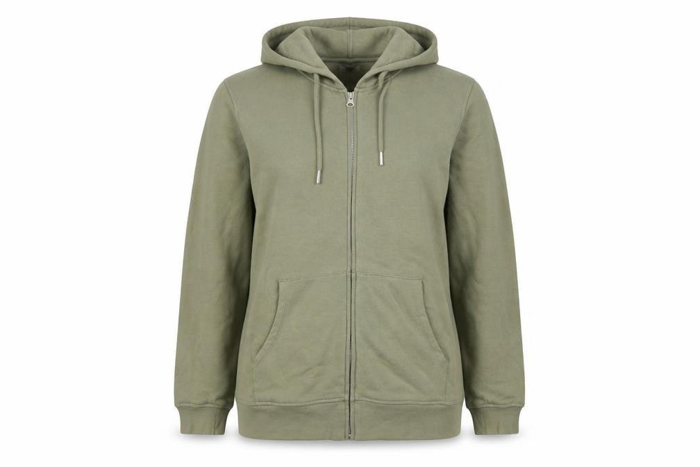 Marks & Spencer Women Green UK 16 Full Zip Hooded Cotton Hoodie