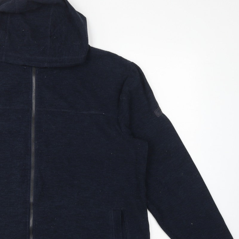 Regatta Men’s Navy XL Hooded Full Zip Fleece Jacket Outdoor