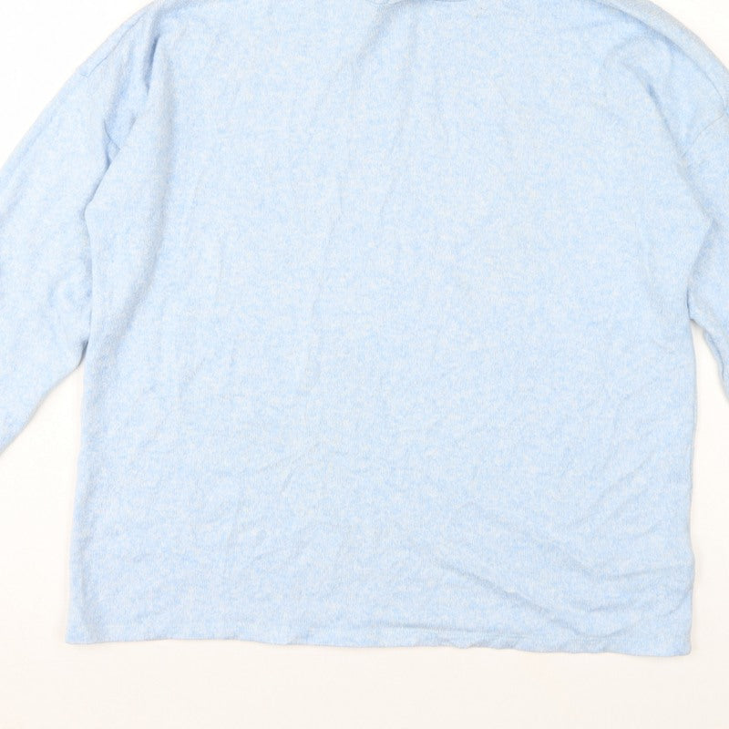 Marks & Spencer Girls Blue Hoodie 13-14 Years Pullover Long Sleeve