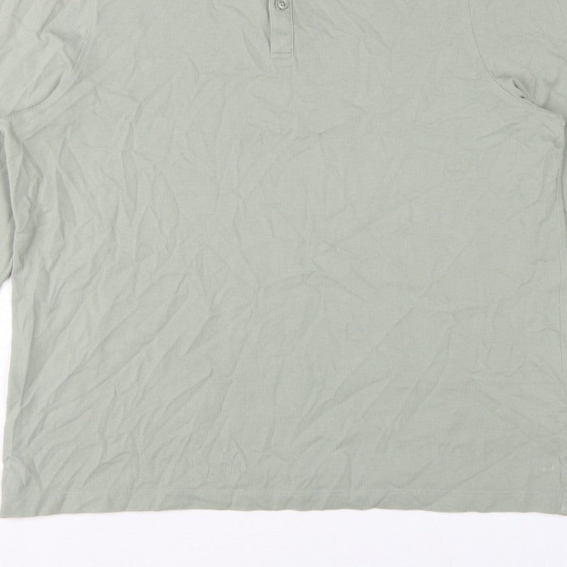 Additional view of Marks and Spencer Men Green 3XL Regular Fit Long Sleeve Polo Shirt