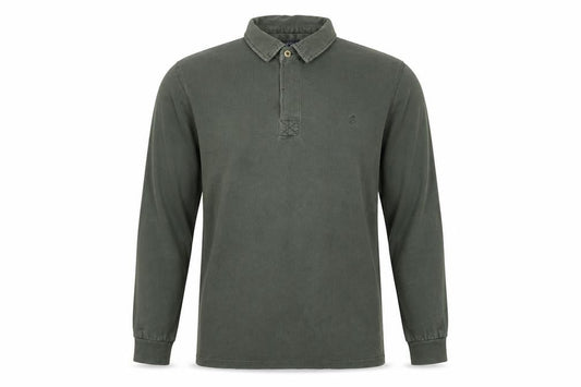 Joules Men’s Green M Long Sleeve Rugby Polo Shirt Logo