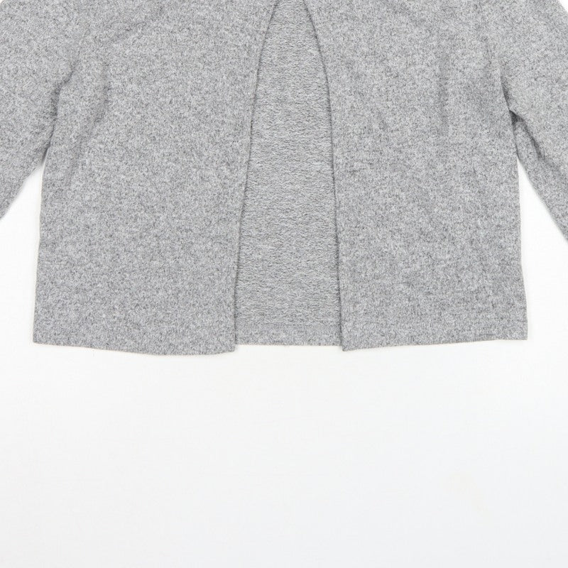 ASOS Design Women Grey UK 10 Basic Knit Button-Up Cardigan