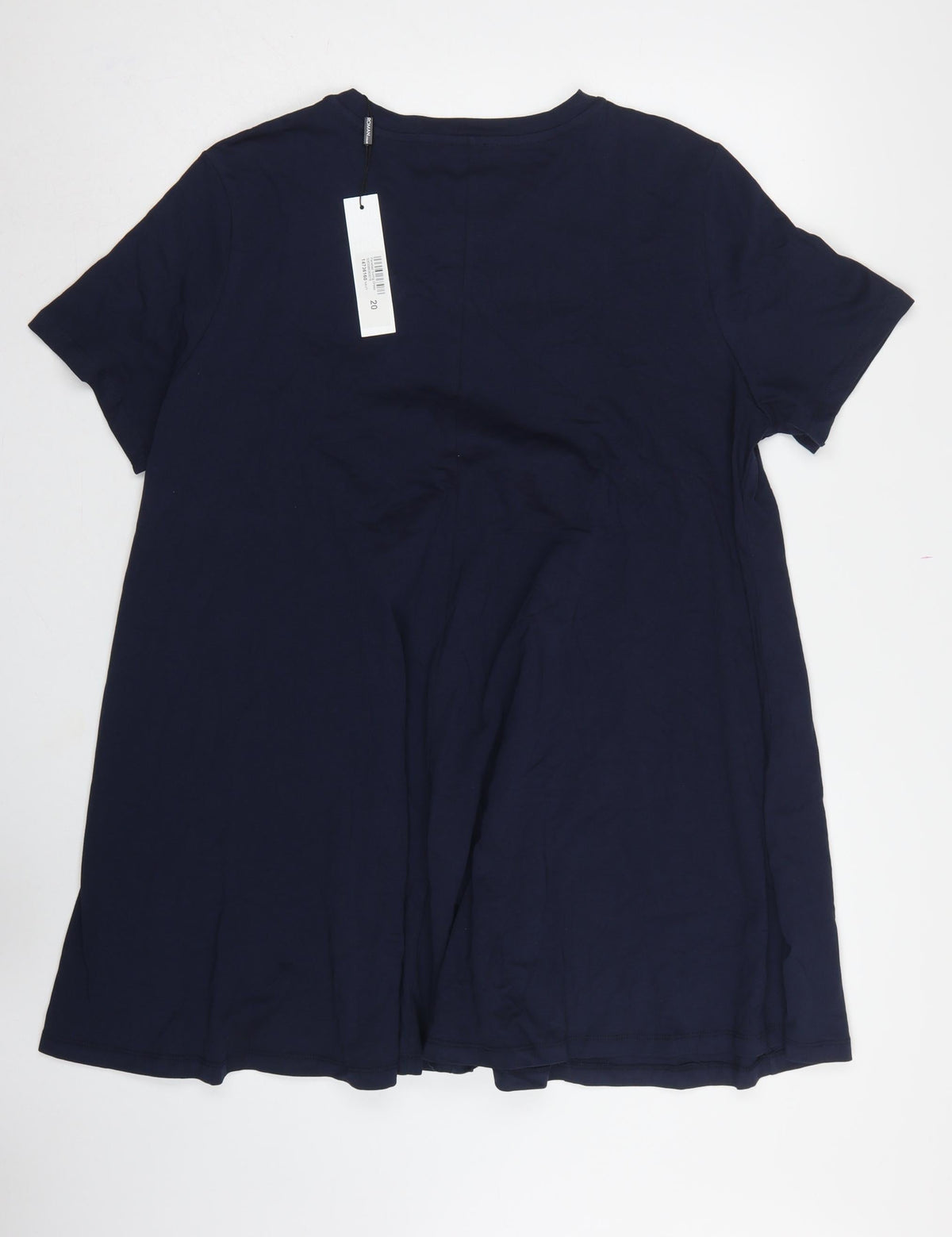 Roman Women Blue Size 20 Trapeze Swing Knee Length Cotton Jersey Dress