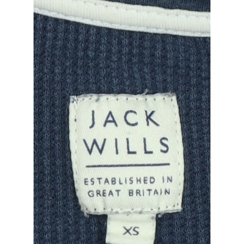Jack Wills Men's Blue XS Waffle Knit Long Sleeve Pyjama Top