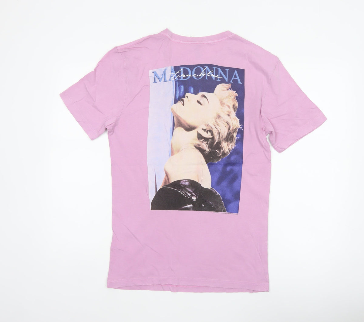 H&M Men's Pink XS Madonna True Blue 80s Graphic Print T-Shirt