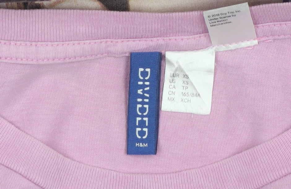 H&M Men's Pink XS Madonna True Blue 80s Graphic Print T-Shirt