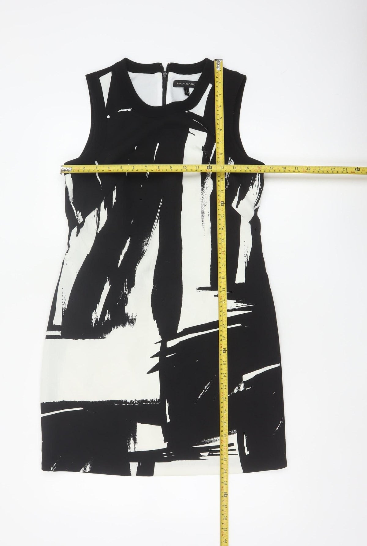 Banana Republic Women Black White UK 8 Sleeveless Sheath Dress