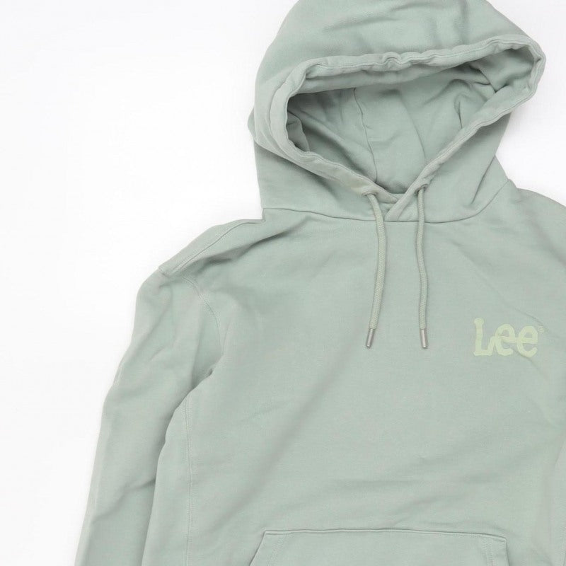 Lee Unisex Adults Green M Regular Fit Logo Pullover Hoodie