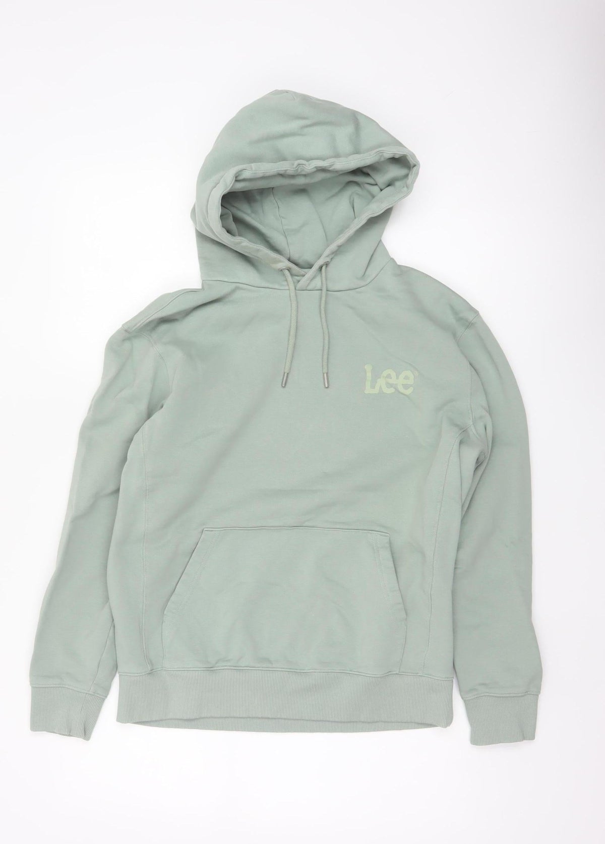 Lee Unisex Adults Green M Regular Fit Logo Pullover Hoodie