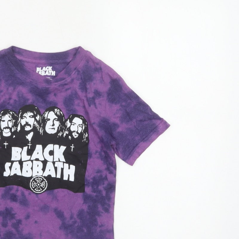 Rock Off Unisex Kids Purple Black Sabbath Graphic T-Shirt 7-8 Years