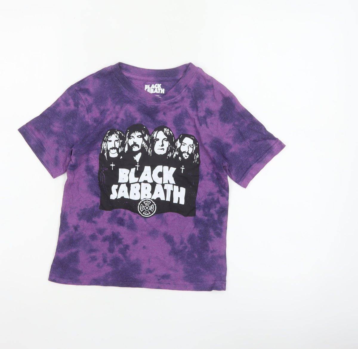Rock Off Unisex Kids Purple Black Sabbath Graphic T-Shirt 7-8 Years