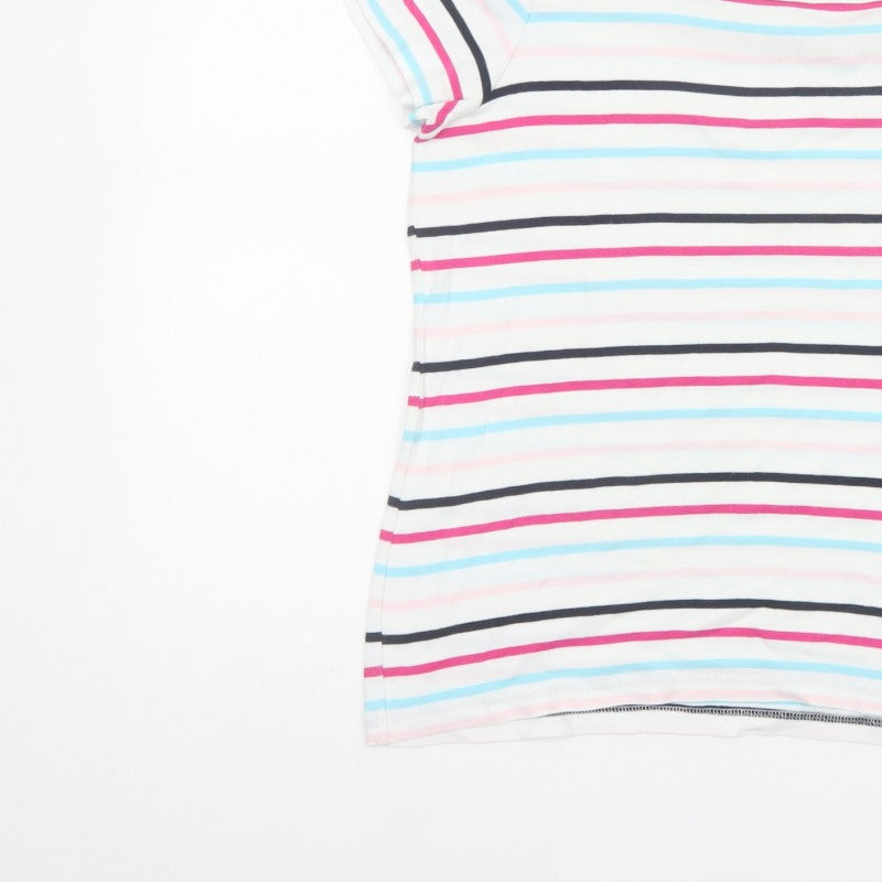 Maine New England Women’s Multicoloured Striped Cotton T-Shirt UK 16