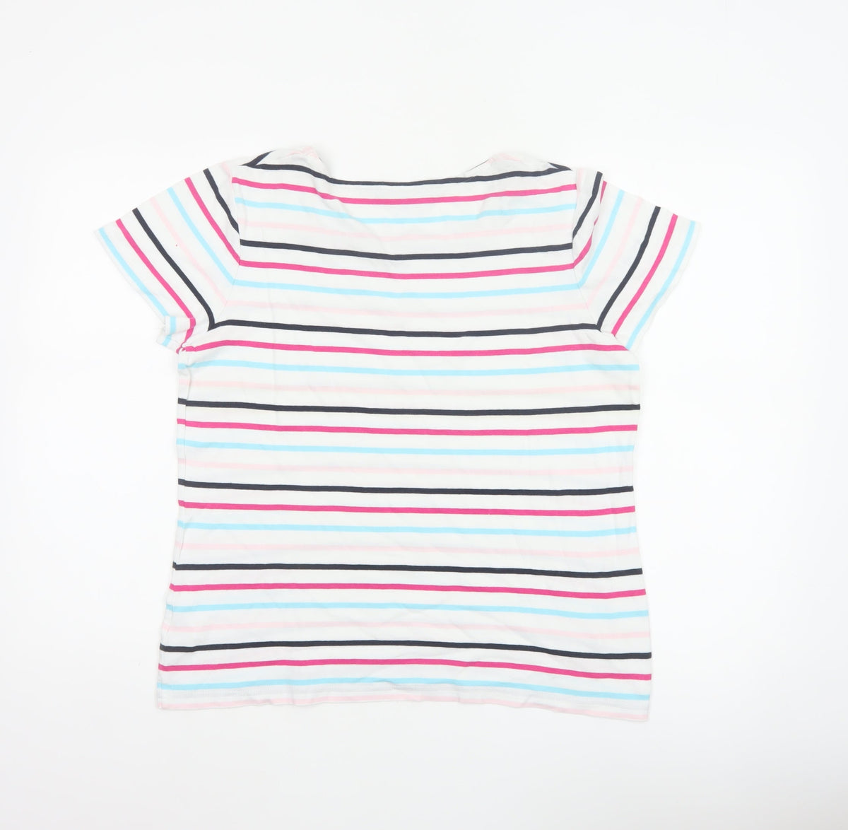 Maine New England Women’s Multicoloured Striped Cotton T-Shirt UK 16