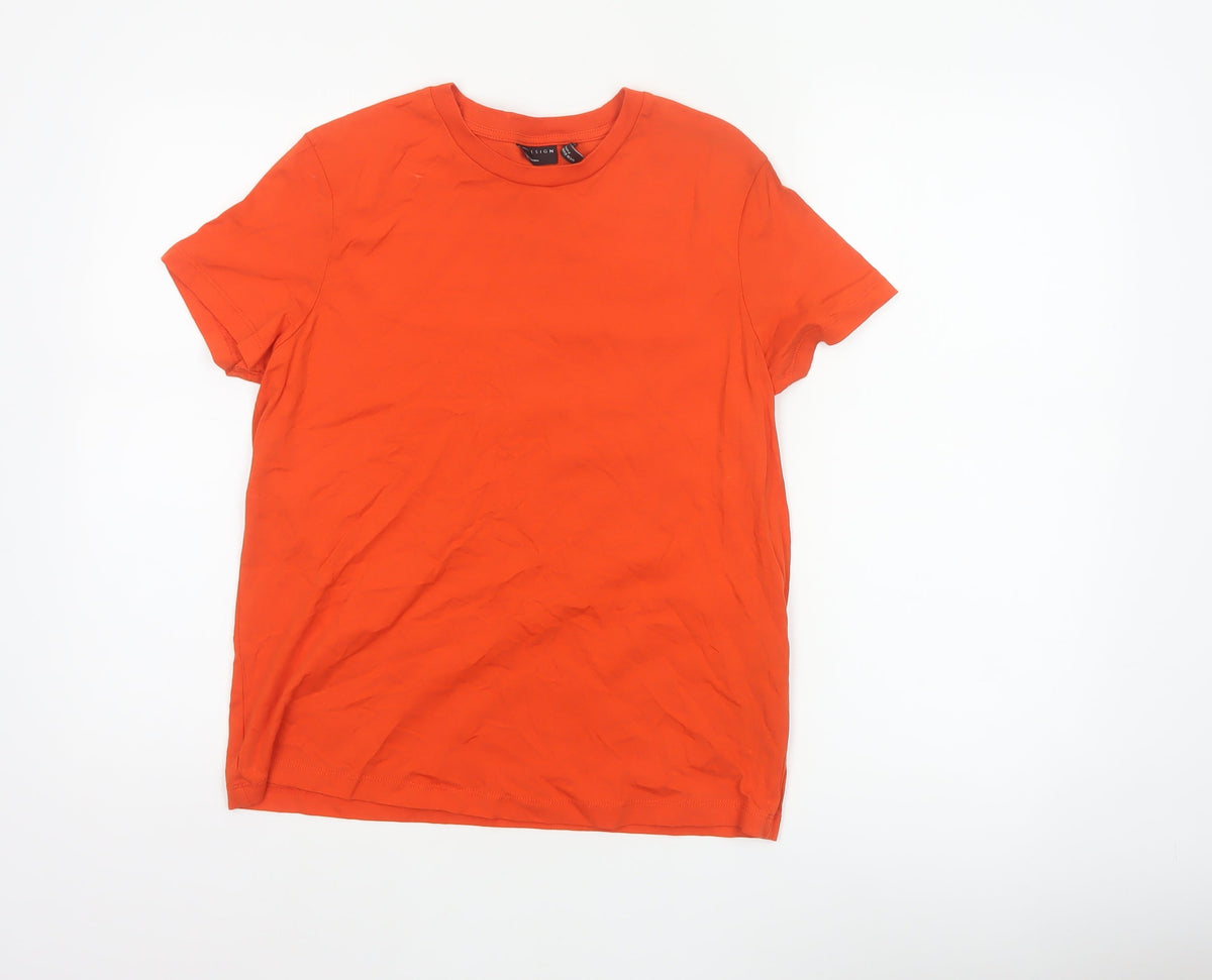 ASOS DESIGN Women Orange UK 10 Basic Crew Neck Short Sleeve T-Shirt