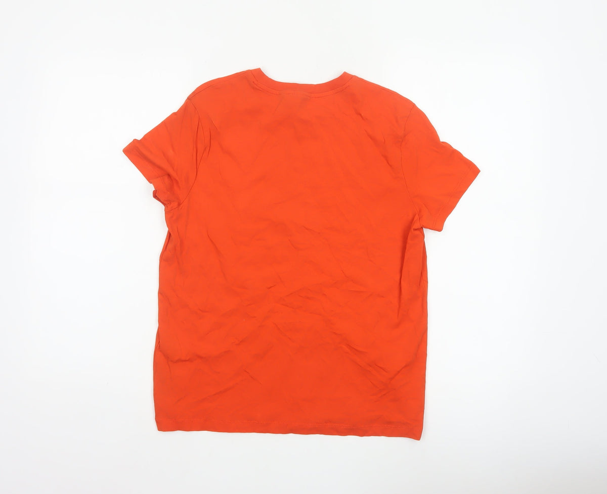 ASOS DESIGN Women Orange UK 10 Basic Crew Neck Short Sleeve T-Shirt