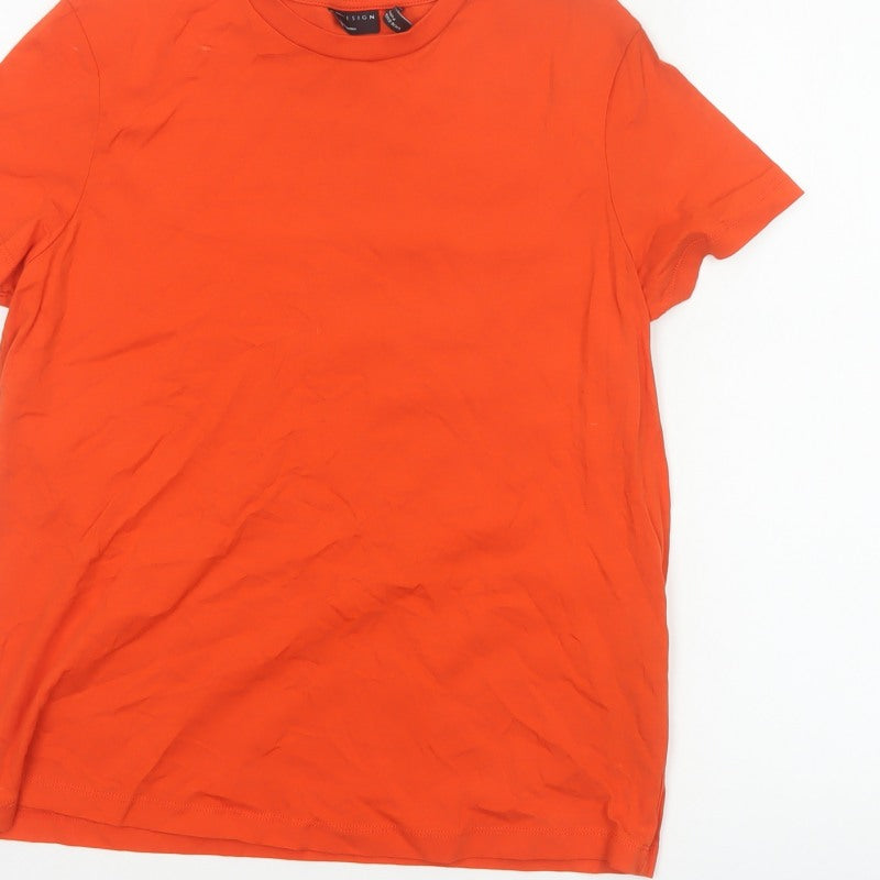 ASOS DESIGN Women Orange UK 10 Basic Crew Neck Short Sleeve T-Shirt