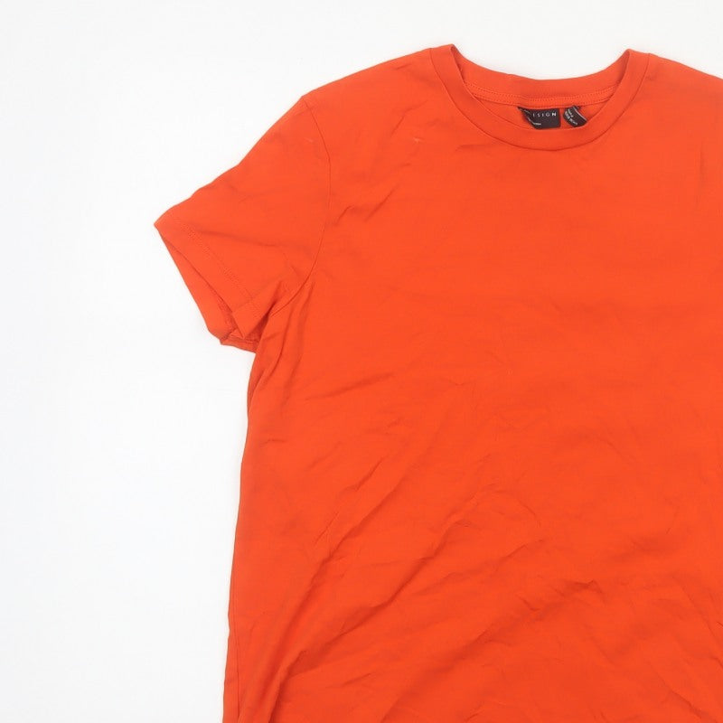 ASOS DESIGN Women Orange UK 10 Basic Crew Neck Short Sleeve T-Shirt