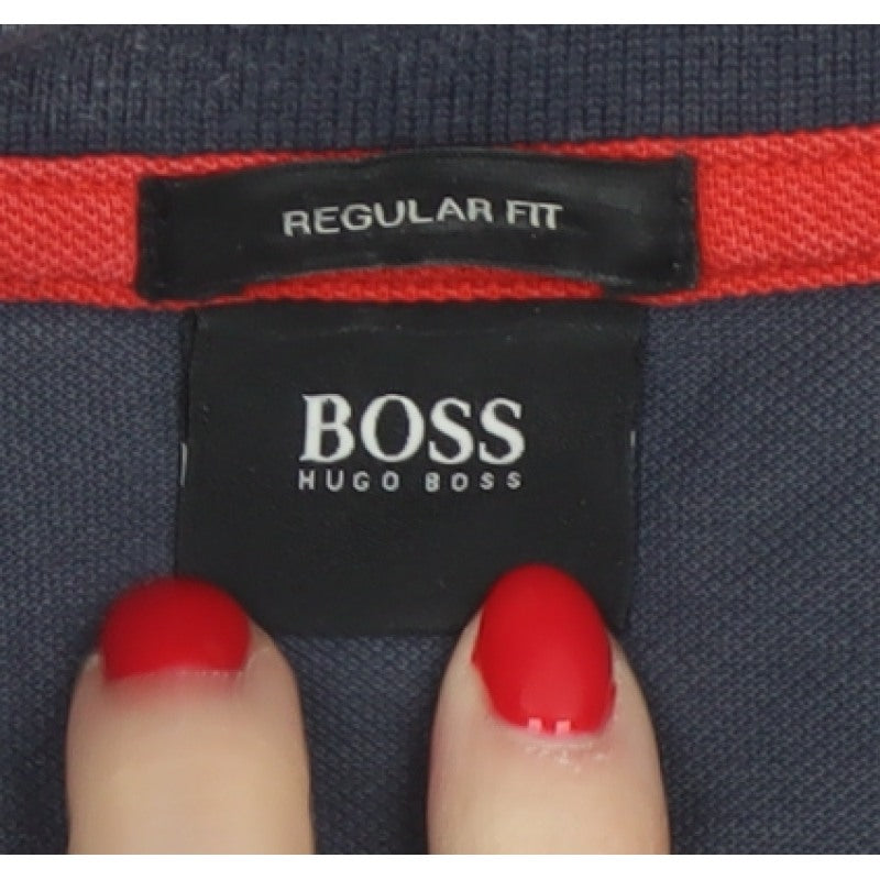 Additional view of Hugo Boss Men’s Blue XL Regular Fit Short Sleeve Logo Polo Shirt