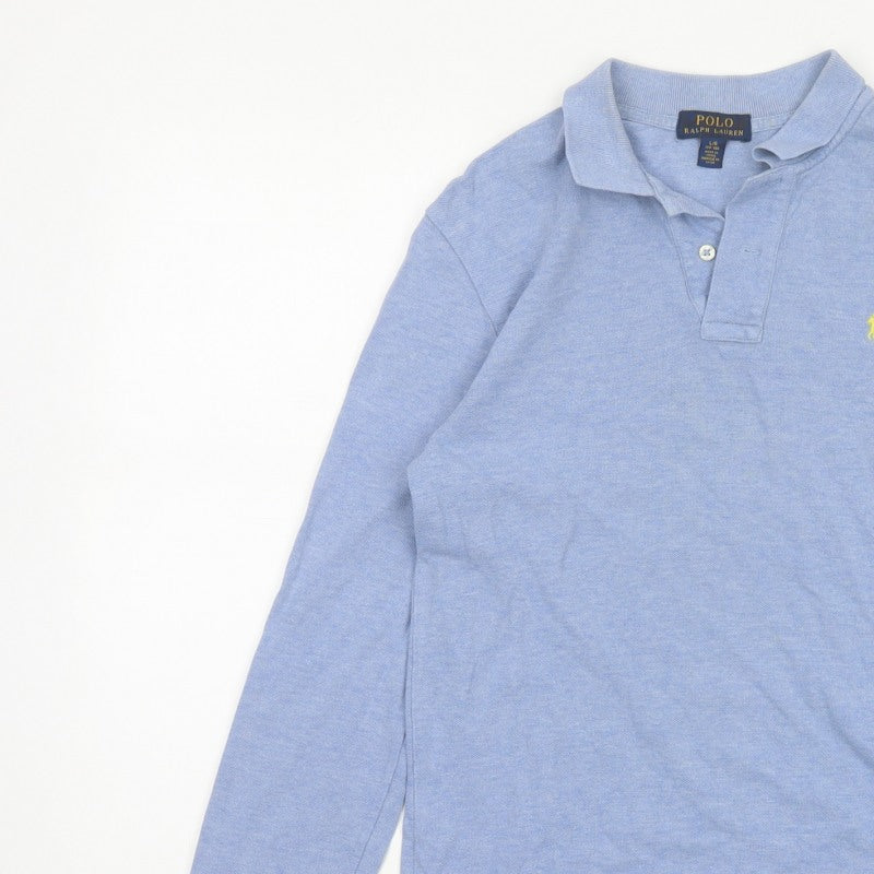 Polo Ralph Lauren Boys Blue 14-15 Years Long Sleeve Cotton Polo Shirt
