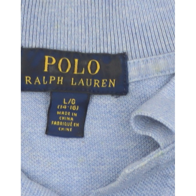 Polo Ralph Lauren Boys Blue 14-15 Years Long Sleeve Cotton Polo Shirt