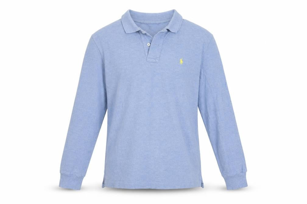 Polo Ralph Lauren Boys Blue 14-15 Years Long Sleeve Cotton Polo Shirt