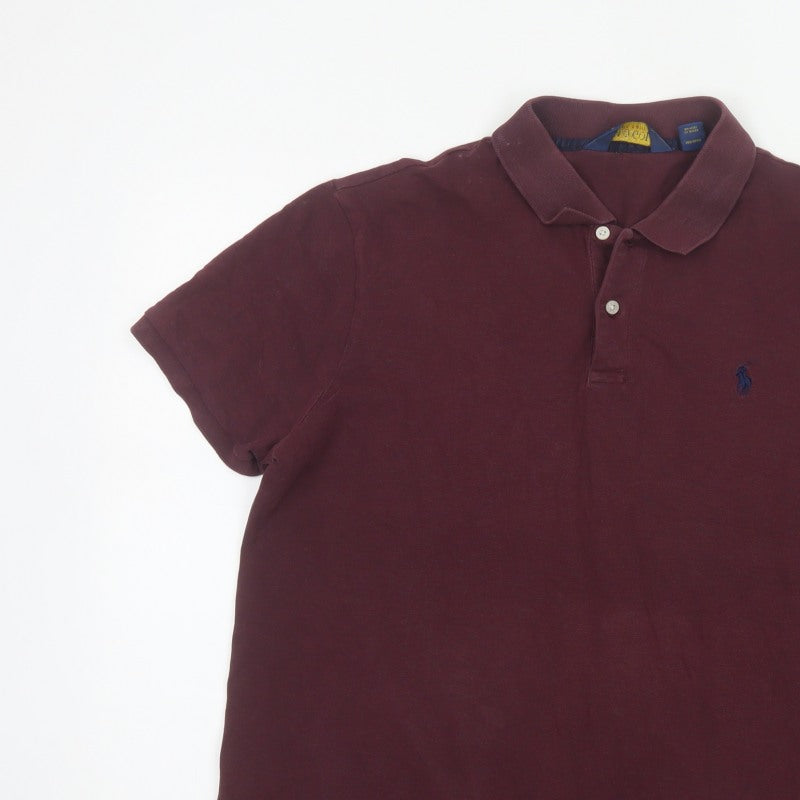 Polo Golf Ralph Lauren Men's Red XL Cotton Stretch Short Sleeve Polo