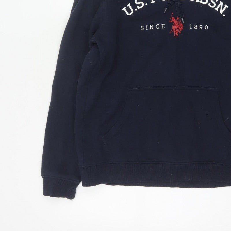 U.S. Polo Assn. Men’s Navy Blue M Pullover Logo Hoodie