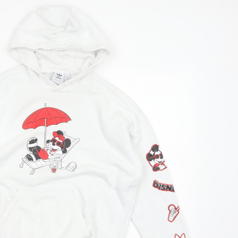 Adidas Disney Boys White 11-12 Years Mickey Mouse Pullover Hoodie
