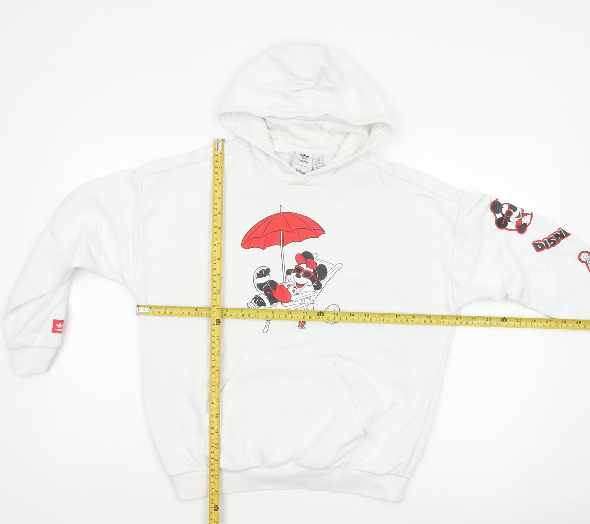 Adidas Disney Boys White 11-12 Years Mickey Mouse Pullover Hoodie