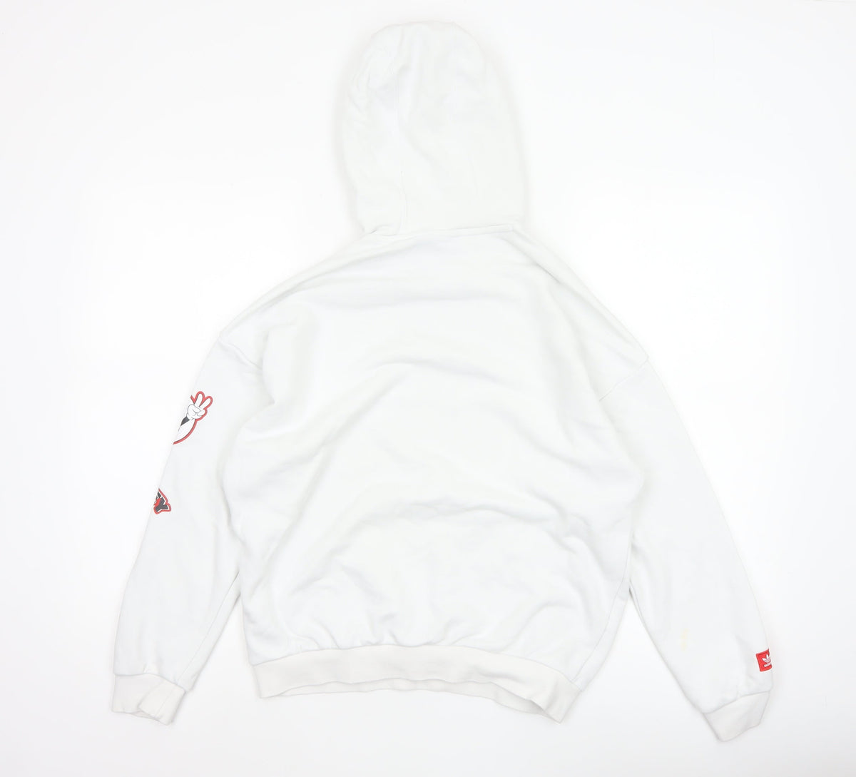 Adidas Disney Boys White 11-12 Years Mickey Mouse Pullover Hoodie