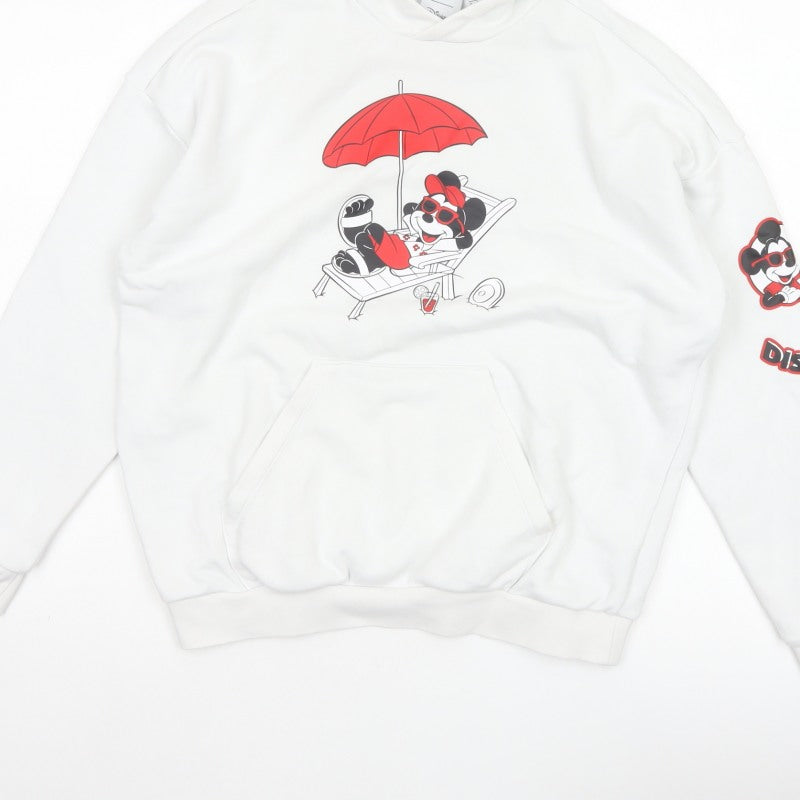 Adidas Disney Boys White 11-12 Years Mickey Mouse Pullover Hoodie