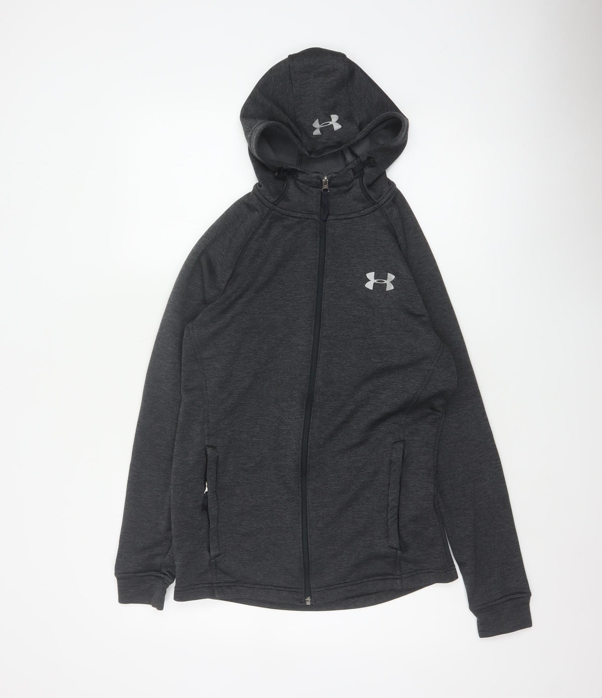 Under Armour Mens Grey S Full Zip ColdGear Hoodie
