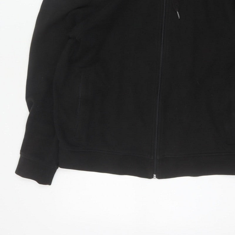 Lacoste Sport Men's Black L Full Zip Hoodie Logo Cotton Blend