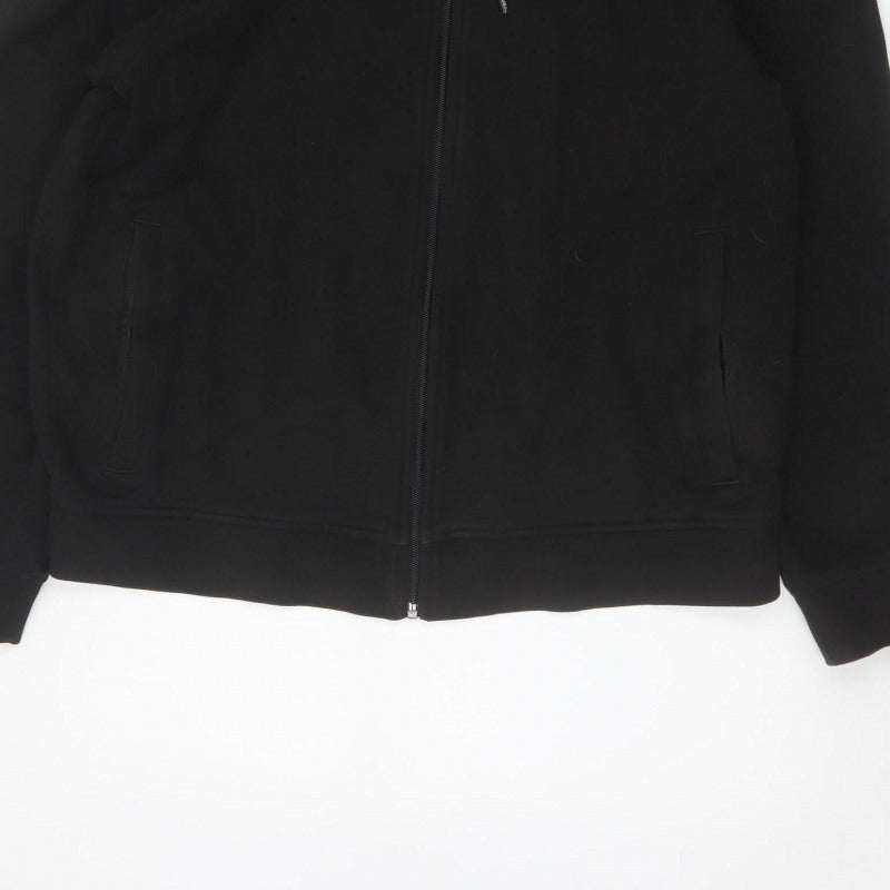 Lacoste Sport Men's Black L Full Zip Hoodie Logo Cotton Blend