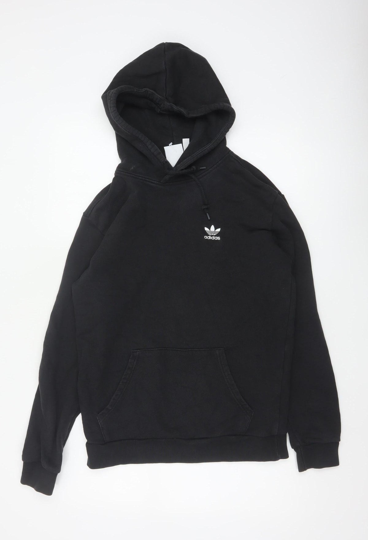 adidas Men’s Black M Pullover Hoodie Trefoil Logo Pockets